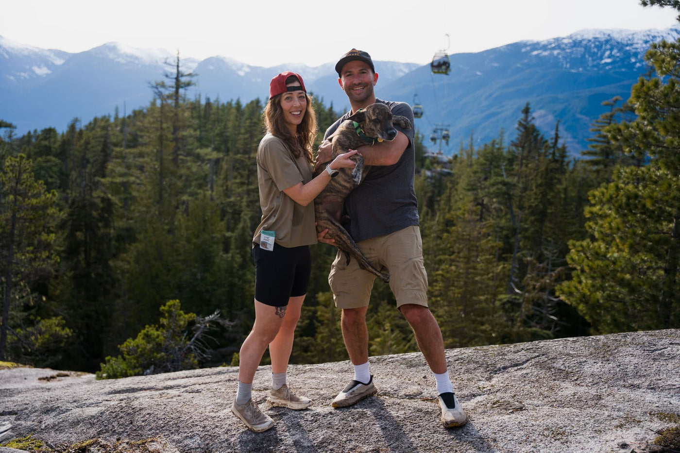 Founder and Alma on the trail in Squamish, BC